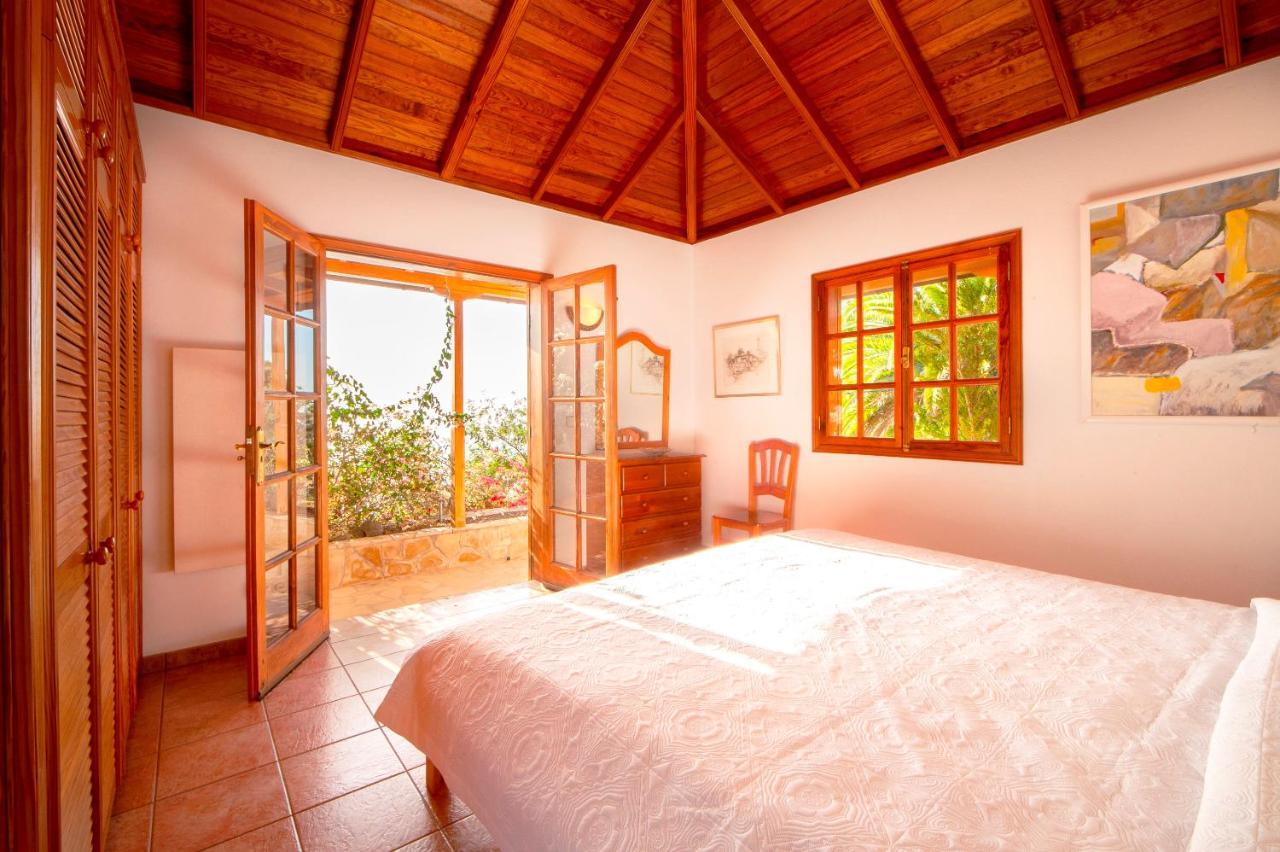 Feriendomizil Finca Tijarafe Mit Beheiztem, Abdeckbarem Pool Luaran gambar