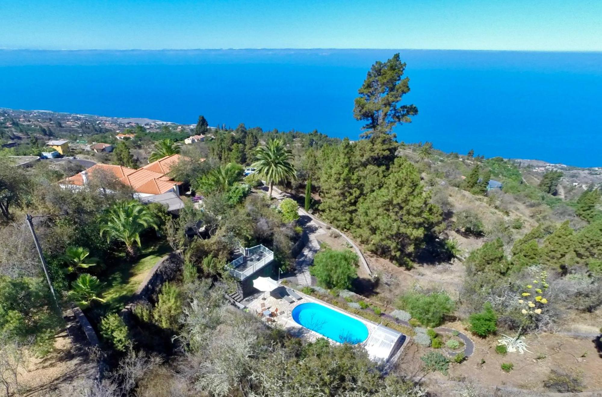 Feriendomizil Finca Tijarafe Mit Beheiztem, Abdeckbarem Pool Luaran gambar