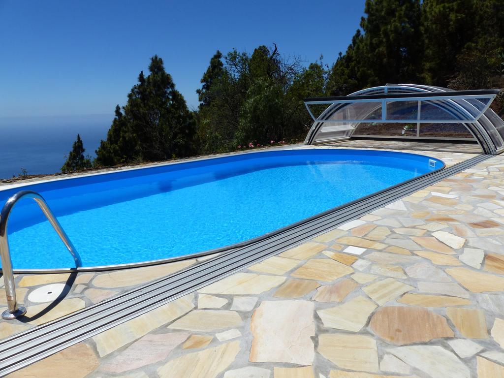 Feriendomizil Finca Tijarafe Mit Beheiztem, Abdeckbarem Pool Luaran gambar